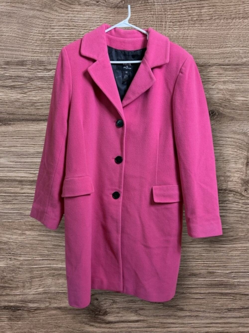 Regal by Regency size 12 pink cashmere blend coat